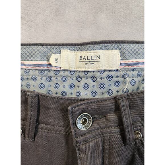 Ballin Crescent Pants Mens Size 30x28 Gray Modern Fit Chino Casual Comfort Golf - Picture 2 of 10